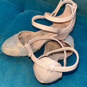 Girls pink/ nude rhinestone heels size 12